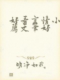 好看言情小说推荐文笔好