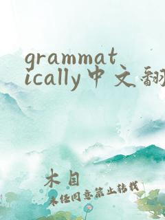 grammatically中文翻译
