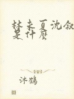 林未夏沈叙结局是什么