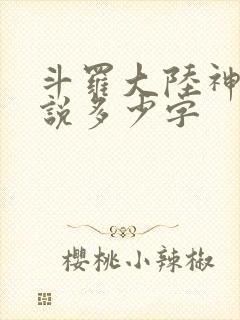 斗罗大陆神界传说多少字