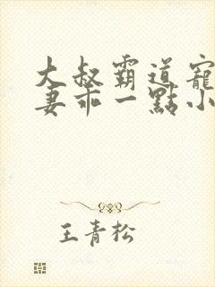 大叔霸道宠小甜妻乖一点小说免费阅读