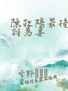 陈政阳最后娶了谁为妻