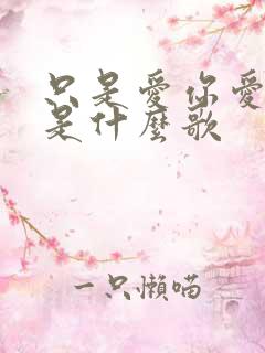 只是爱你爱着你是什么歌