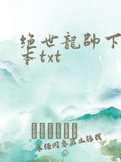 绝世龙帅下载全本txt