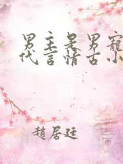 男主是男宠的古代言情古小说