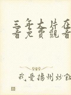 三年大片在线观看免费观看第一集