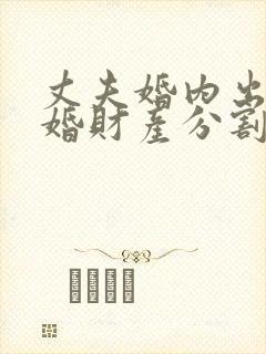 丈夫婚内出轨离婚财产分割