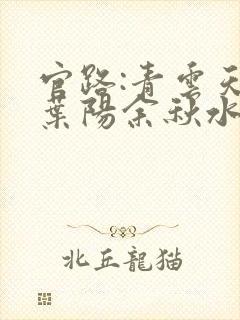 官路:青云天骄叶阳余秋水最新章节在线阅