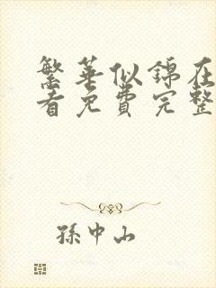 繁华似锦在线观看免费完整观看