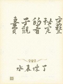 妻子的秘密2免费观看完整版