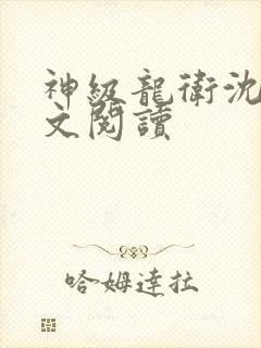 神级龙卫沈浪全文阅读