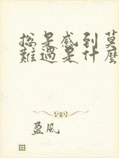 总是感到莫名的难过是什么歌