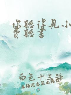 你听得见小说免费听书