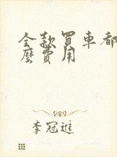 全款买车都有什么费用