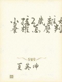 小孩2岁离婚抚养权怎么判