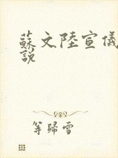 苏文陆宣仪的小说