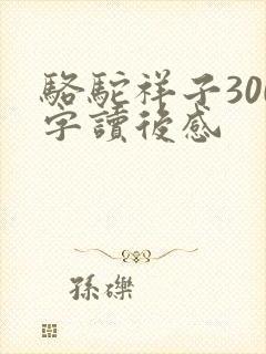 骆驼祥子300字读后感