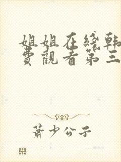 姐姐在线韩剧免费观看第三季