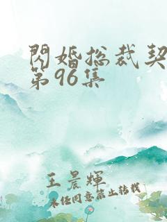 闪婚总裁契约妻第96集