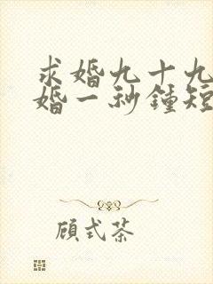 求婚九十九次离婚一秒钟短剧剧情