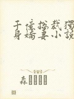 千亿总裁独宠替身娇妻小说txt下载