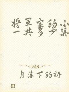 将军家的小娘子一共多少集