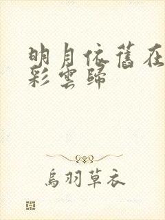 明月依旧在曾照彩云归