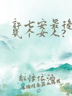 许七安最后娶了几个女人?