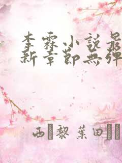 李霖小说最新更新章节无弹窗