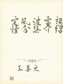 定风波电视剧剧情分集介绍