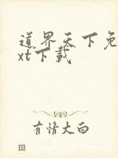 道界天下免费txt下载