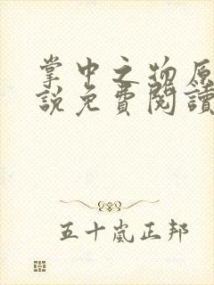 掌中之物原著小说免费阅读