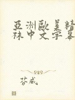 亚洲欧美精品丝袜中文字幕