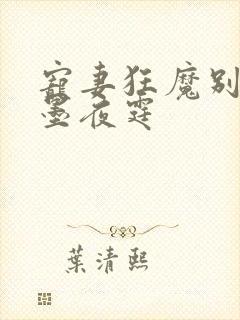 宠妻狂魔别太坏墨夜霆