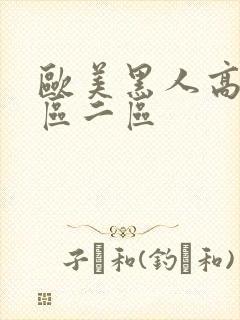 欧美黑人高清一区二区