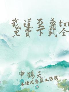 武道至尊txt免费下载全本