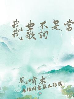 我也不是当年的我歌词