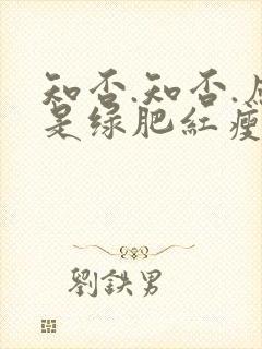 知否.知否.应是绿肥红瘦是什么意思