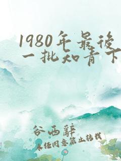 1980年最后一批知青下乡