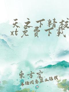 天之下精校版txt免费下载