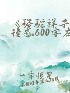 《骆驼祥子》读后感600字左右范文