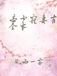 帝少宠妻有点甜全本