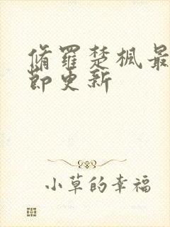 修罗楚枫最新章节更新