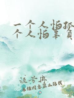 一个人怕孤独两个人怕辜负歌词