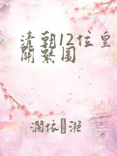 清朝12位皇帝关系图