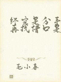 终究是分手不用再找借口是什么歌