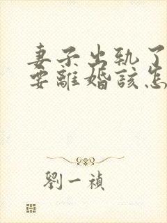 妻子出轨了老公要离婚该怎么挽回