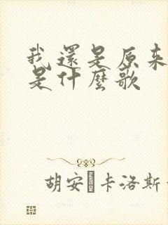 我还是原来的我是什么歌