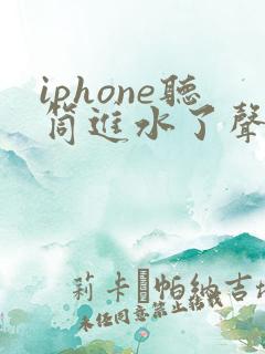 iphone听筒进水了声音变小了