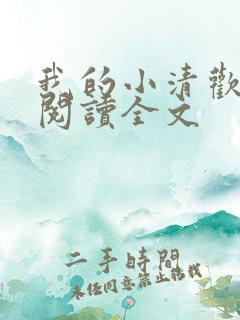 我的小清欢阅读阅读全文